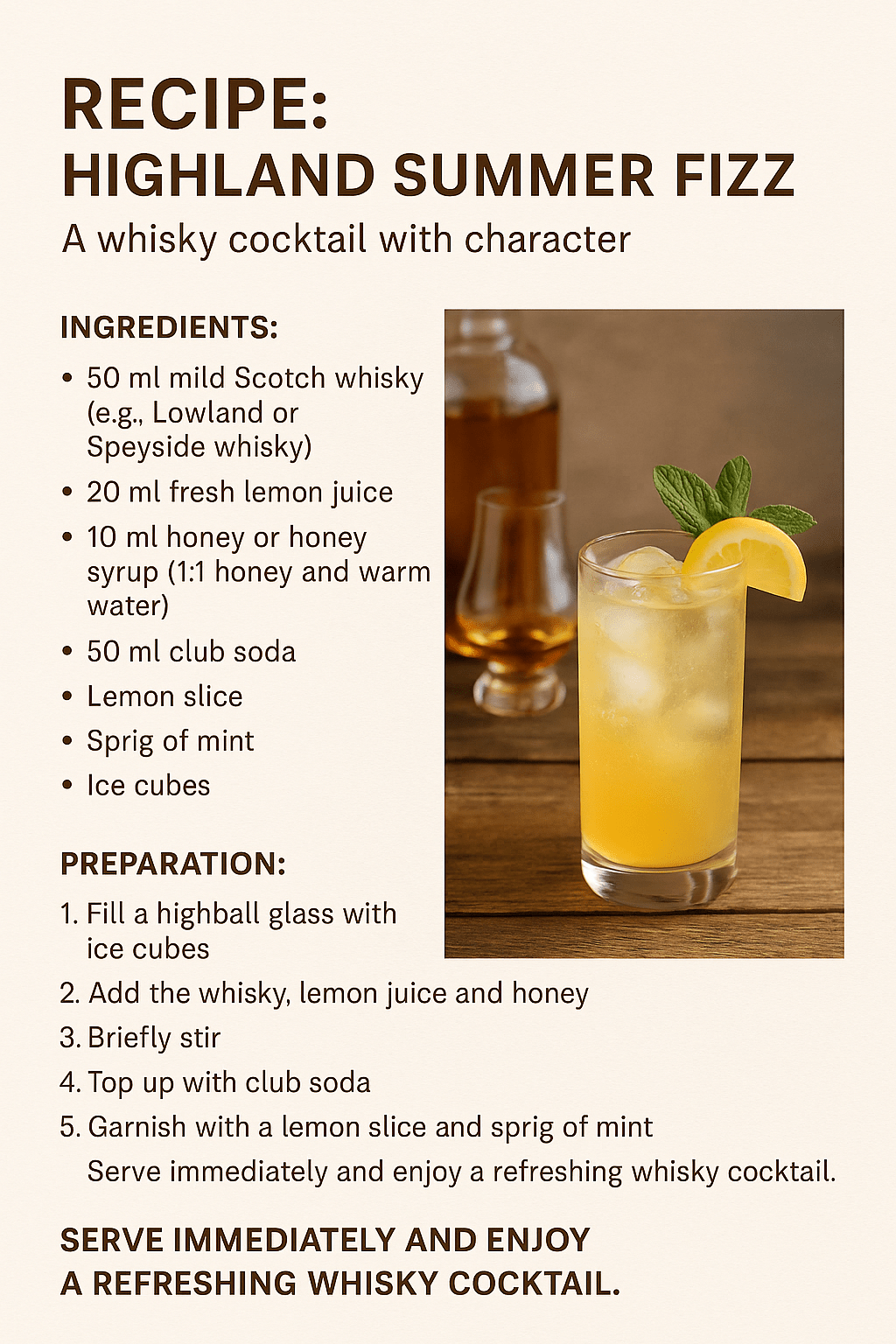 Summer & Whisky? Absolutely. Meet the Highland Summer Fizz - Mood4whisky