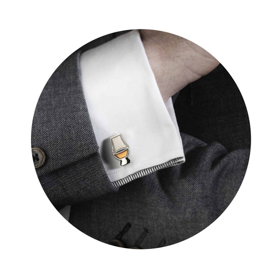 Cufflinks – Whisky Glass – Glencairn Crystal – Scottish Craft - Mood4whisky