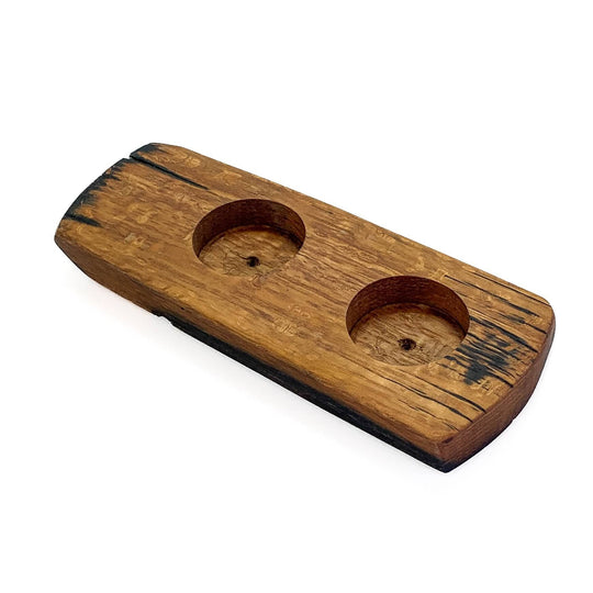 Darach – Glass Holder – Handmade – Old Whisky Barrels – Holds 2 Glasses - Mood4whisky