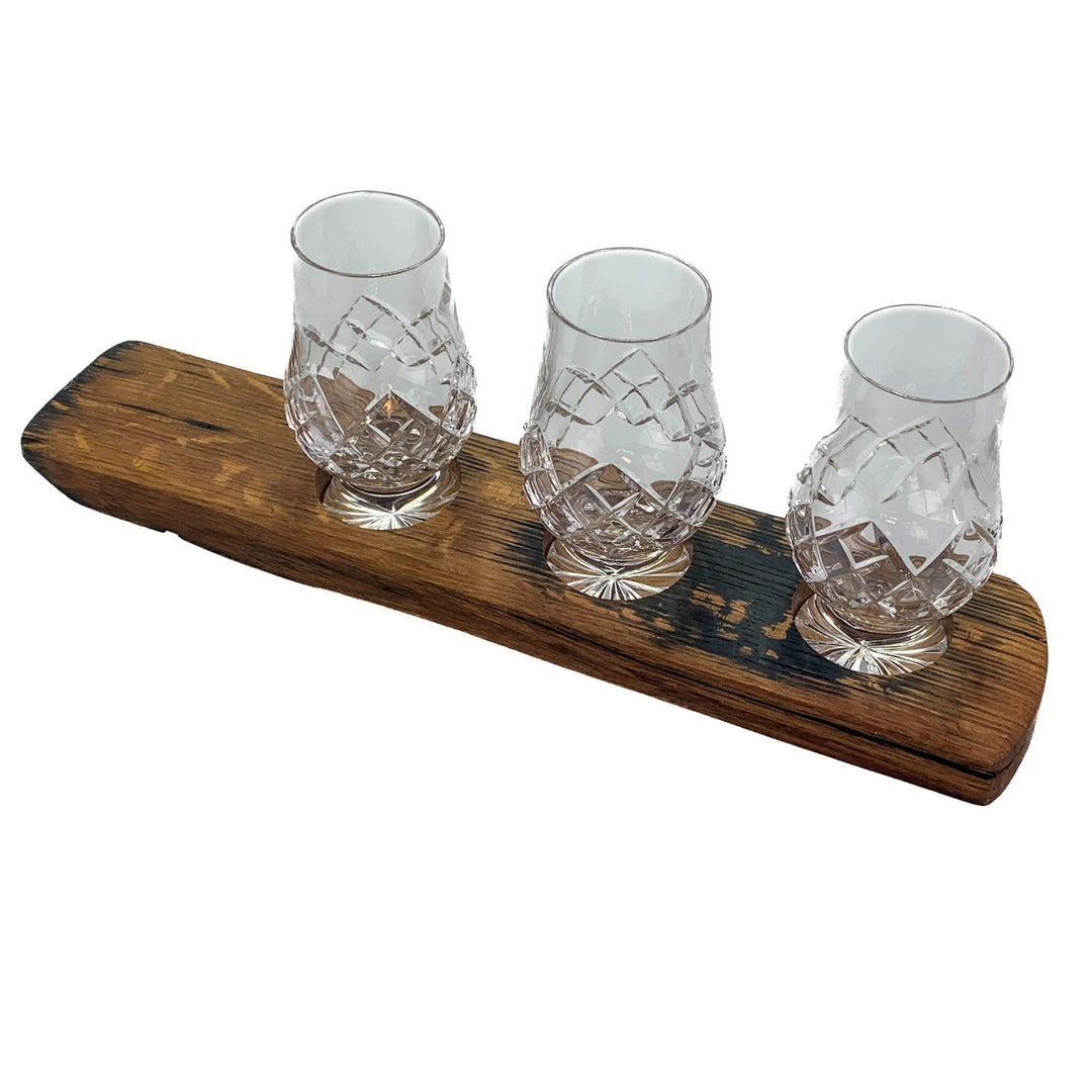 Darach – Glass Holder Set – Recycled Barrel Wood – Includes 3 Glasses - Mood4whisky