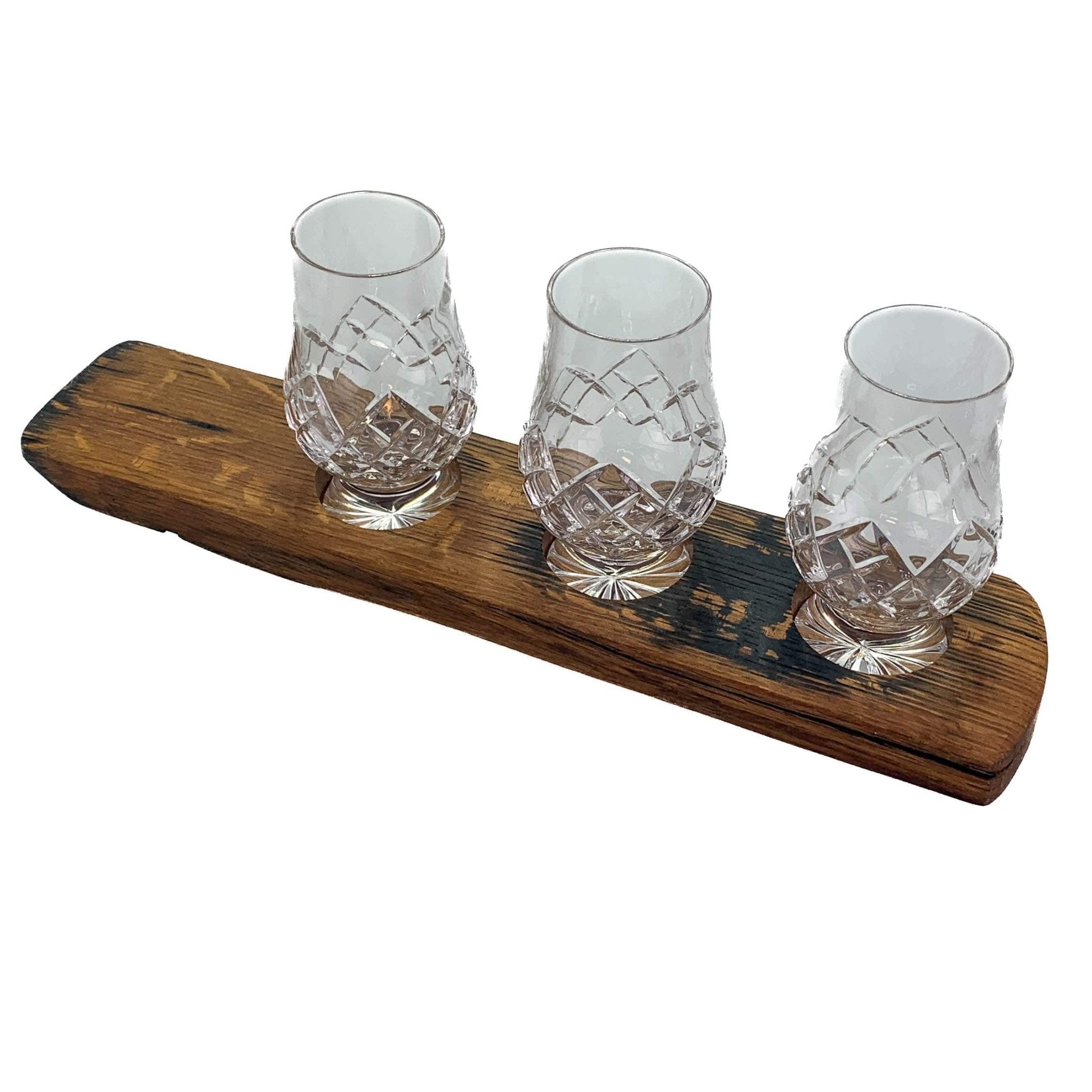 Darach – Glass Holder Set – Recycled Barrel Wood – Includes 3 Glasses - Mood4whisky