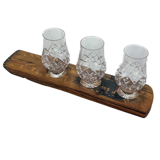 Darach – Glass Holder Set – Recycled Barrel Wood – Includes 3 Glasses - Mood4whisky