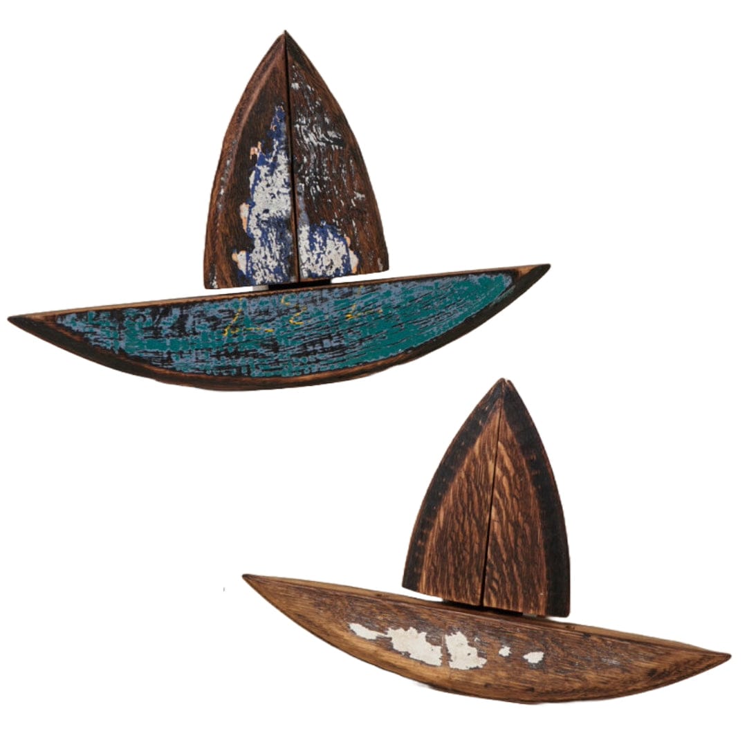 Darach – Wall Art – Handmade Sailboat – Old Whisky Barrels – 20 cm - Mood4whisky