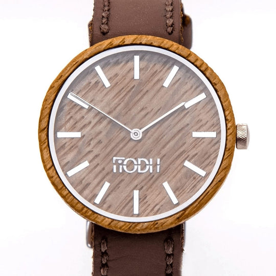 FIODH – Whisky Watch – Brown Leather – Handmade from Barrels - Mood4whisky