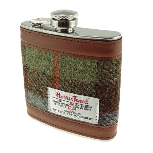Glen Appin – Hip Flask – Harris Tweed – MacLeod Tartan - Mood4whisky