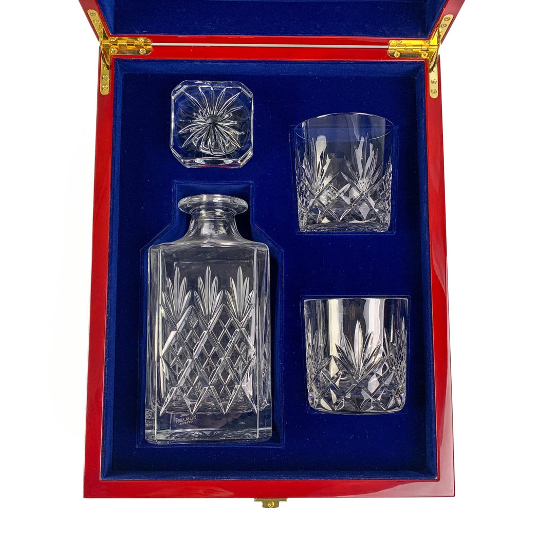 Glencairn – Decanter Gift Set – Crystal – Wooden Box – 3 Pieces - Mood4whisky