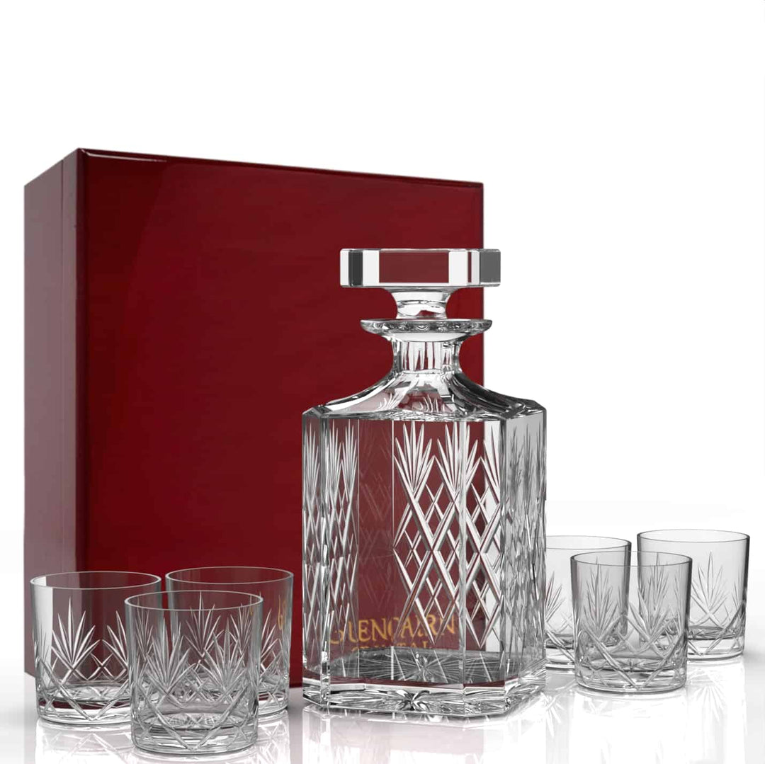 Glencairn – Decanter Gift Set – Lead Crystal – Skye Square & Tumblers - Mood4whisky