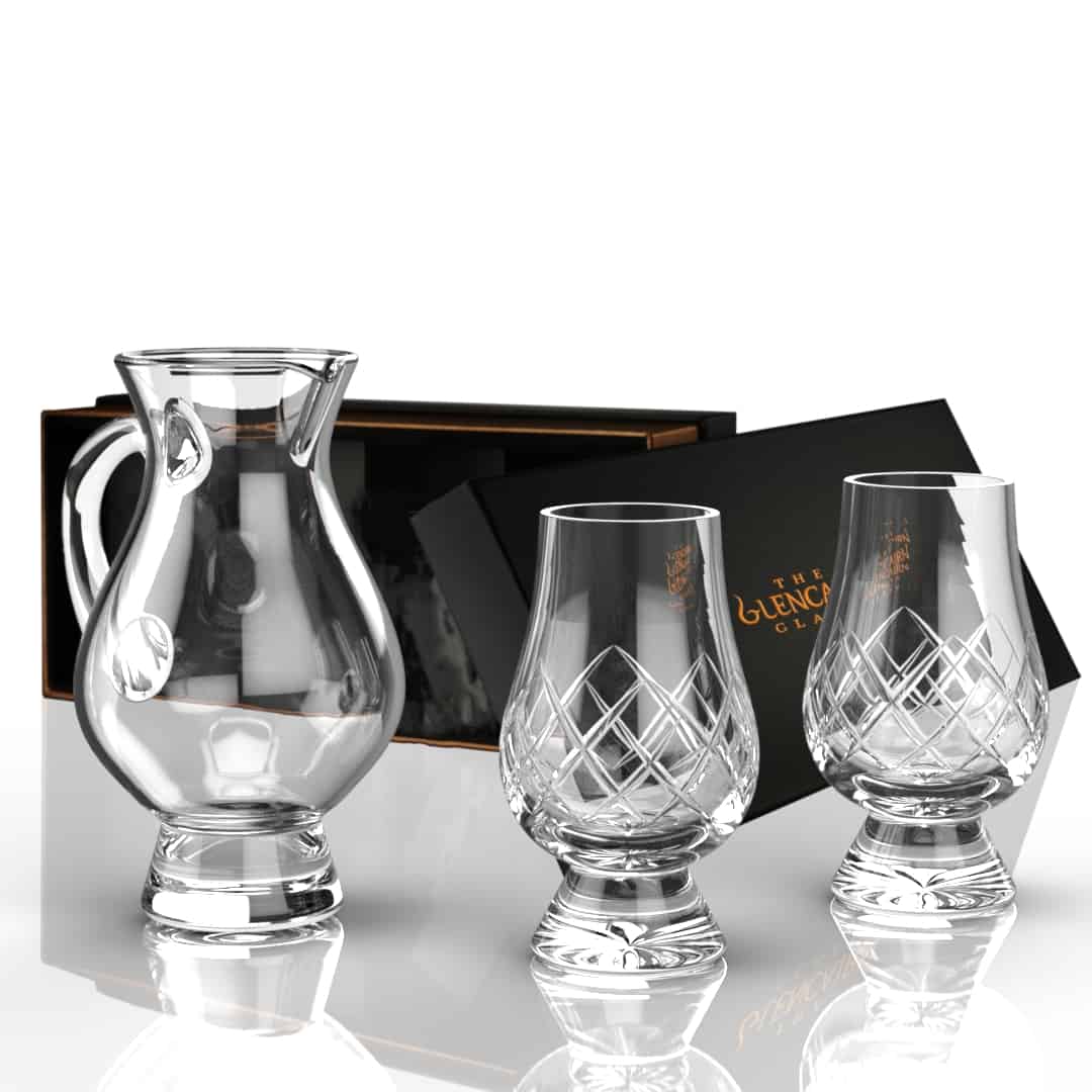 Glencairn – Water Jug Gift Set – Cut Crystal – Includes 2 Glasses - Mood4whisky