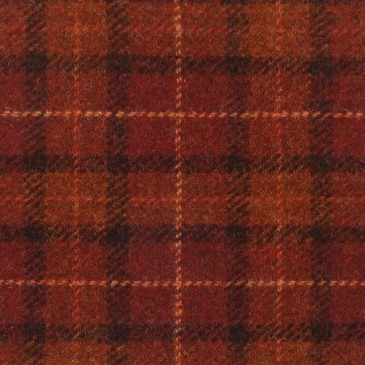 Hip Flask Tartan Brown with Orange Check – Harris Tweed – Glen Appin of Scotland – image 2