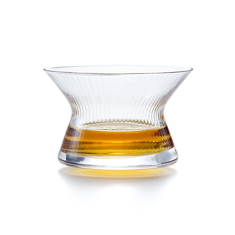 Japanese Style – Rotate Whisky Glass – Slender Waist – Crystal – 170 ml – With Coaster - Mood4whisky