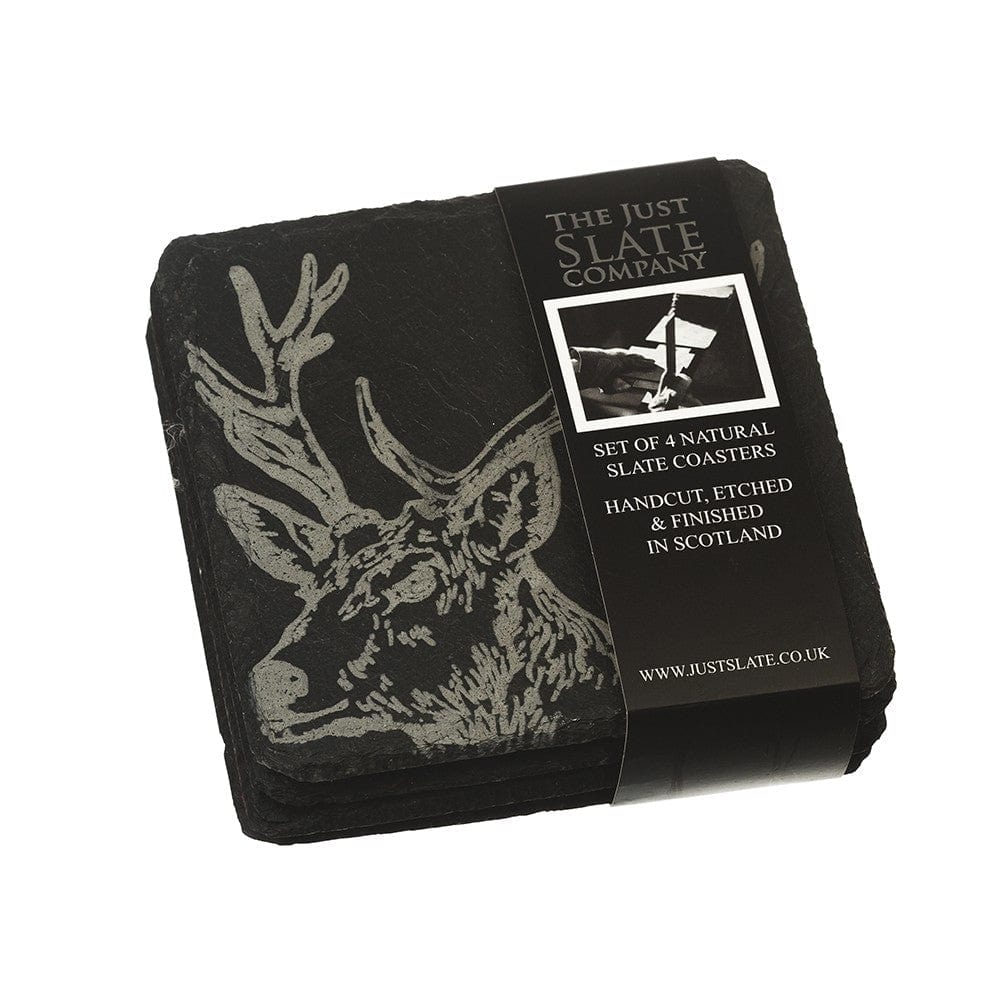 Just Slate Company – Coasters – Handcrafted Slate – Set of 4 - Mood4whisky