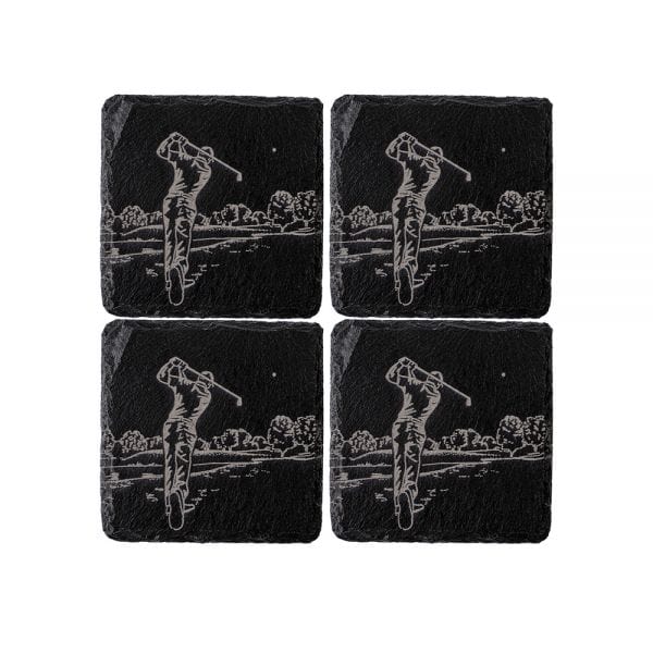 Just Slate Company – Coasters – Handcrafted Slate – Set of 4 - Mood4whisky
