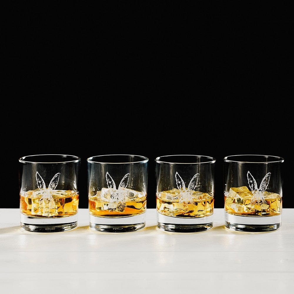 Just Slate Company – Whisky Tumblers – Engraved Stag – Set of 4 - Mood4whisky