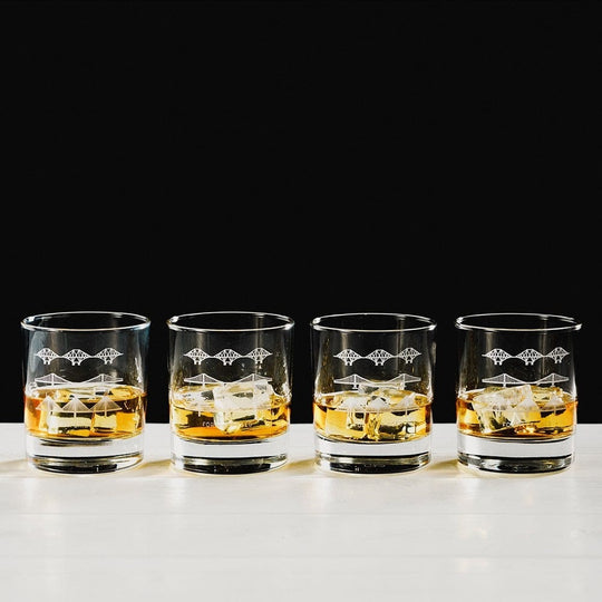 Just Slate Company – Whisky Tumblers – Engraved Stag – Set of 4 - Mood4whisky