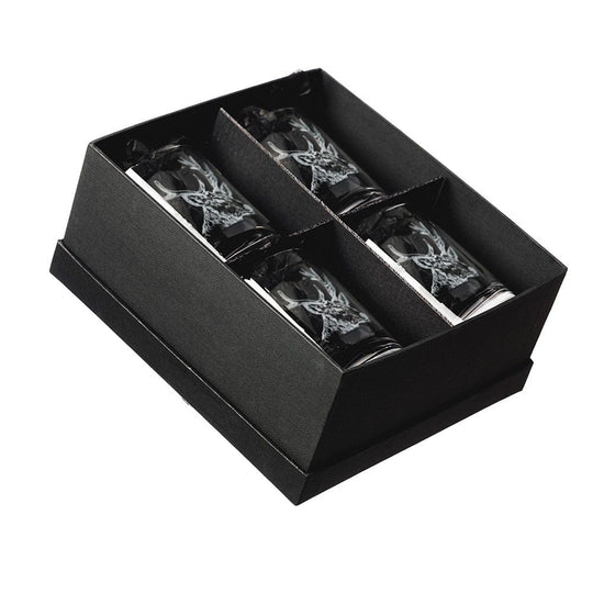 Just Slate – Whisky Tumblers – Stag Engraving – Set of 4 - Mood4whisky
