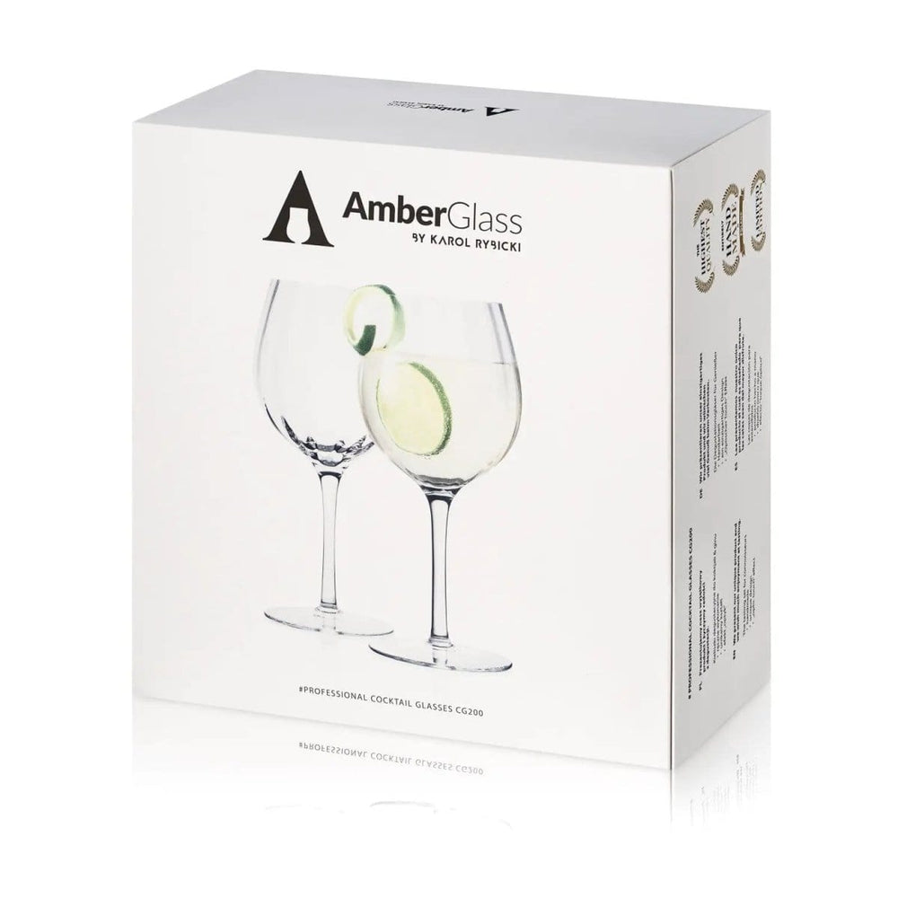Cocktail- & ginglas CG200 – Set van 2 – Handgemaakt – Amber Glass – afbeelding 2