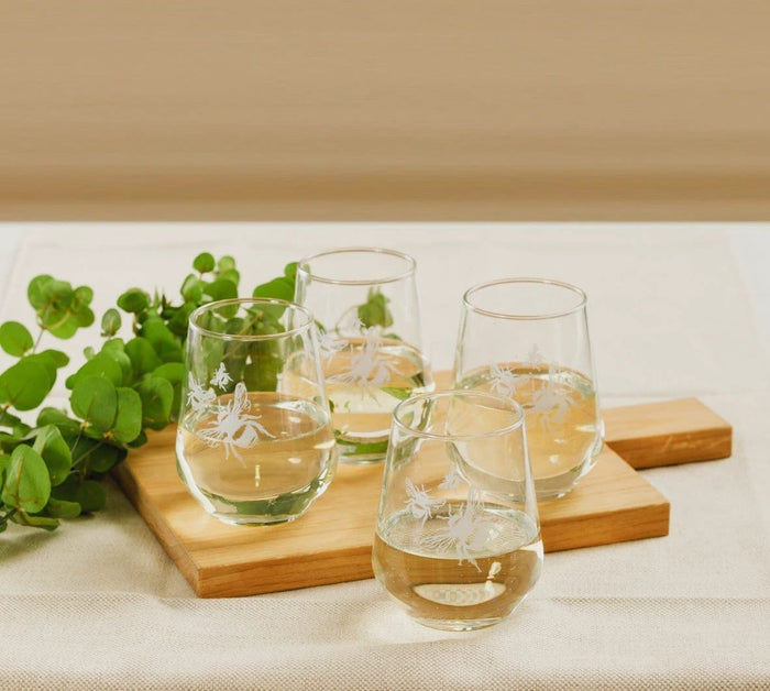 Cocktail glasses Bees – Set of 4 – Just Slate Company Scotland