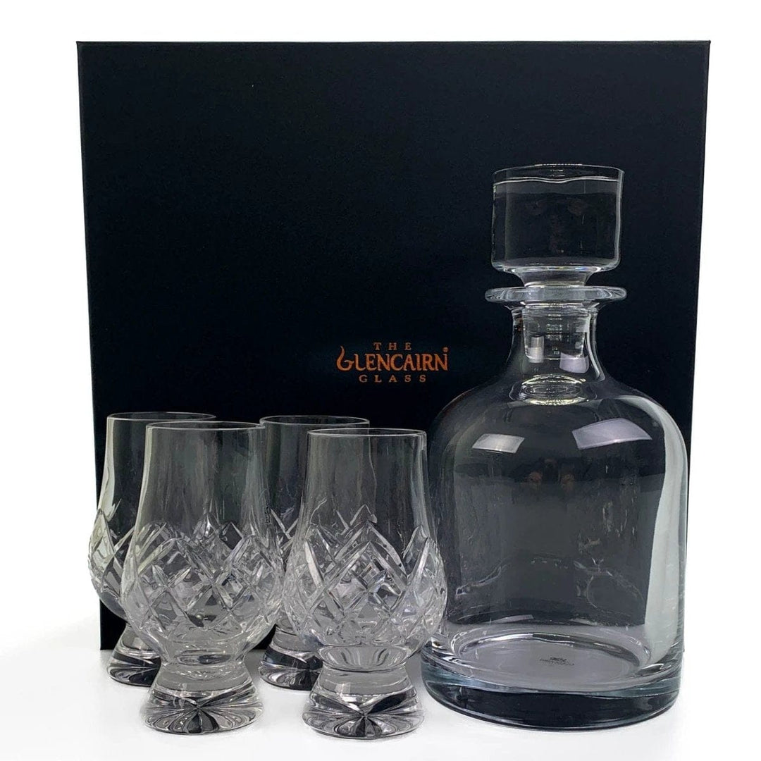 Geschenkset Karaffe Iona und 4 Cut-Whiskygläser – Geschenkverpackung – Bleikristall – Glencairn Crystal Scotland
