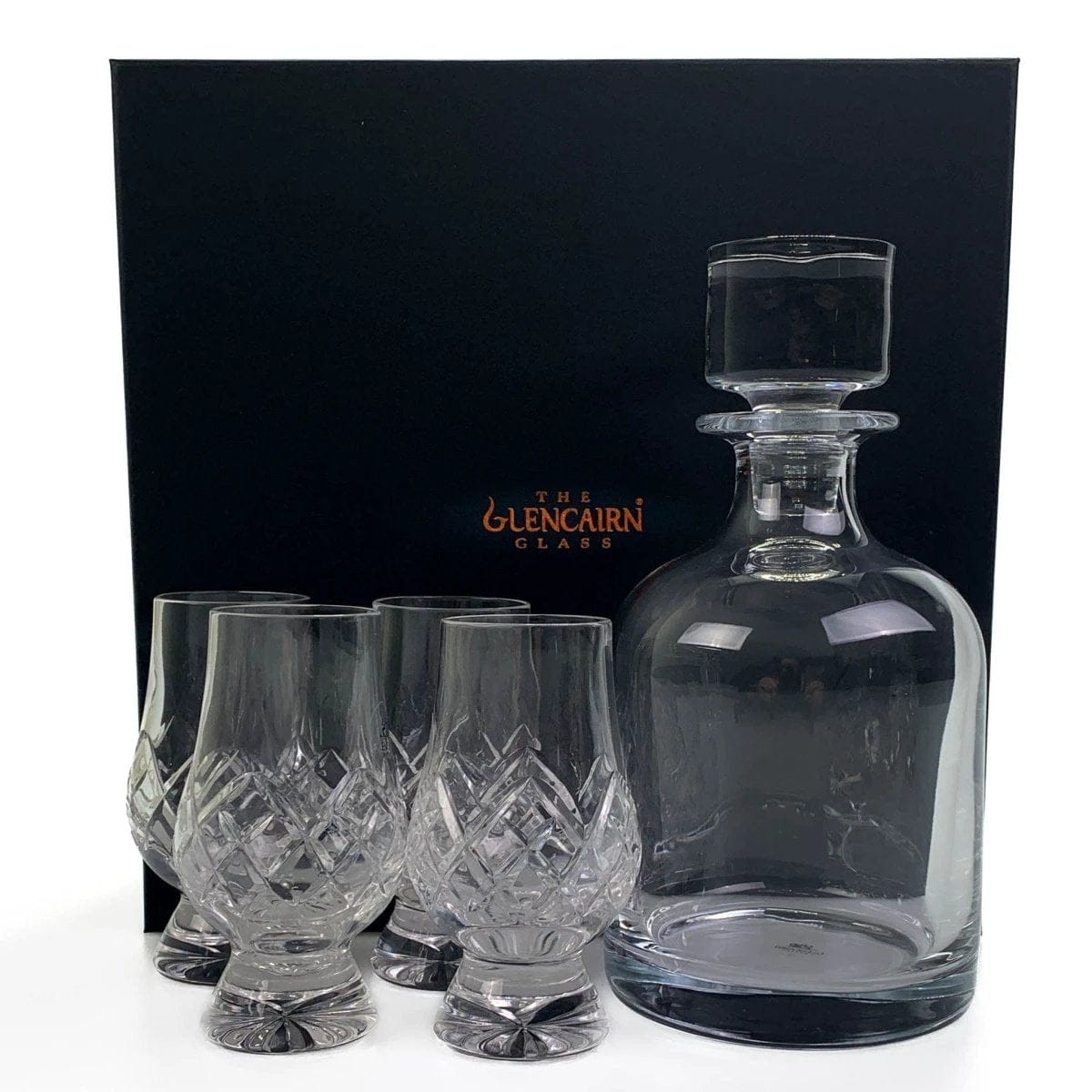 Geschenkset karaf Iona en 4 Cut-whiskyglazen – Geschenkverpakking – Loodkristal – Glencairn Crystal Scotland