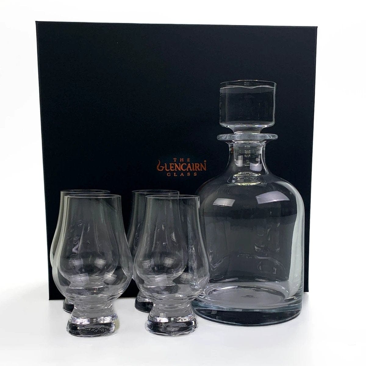 Gift set Iona decanter and 4 whisky glasses – Gift packaging – Glencairn Crystal Scotland