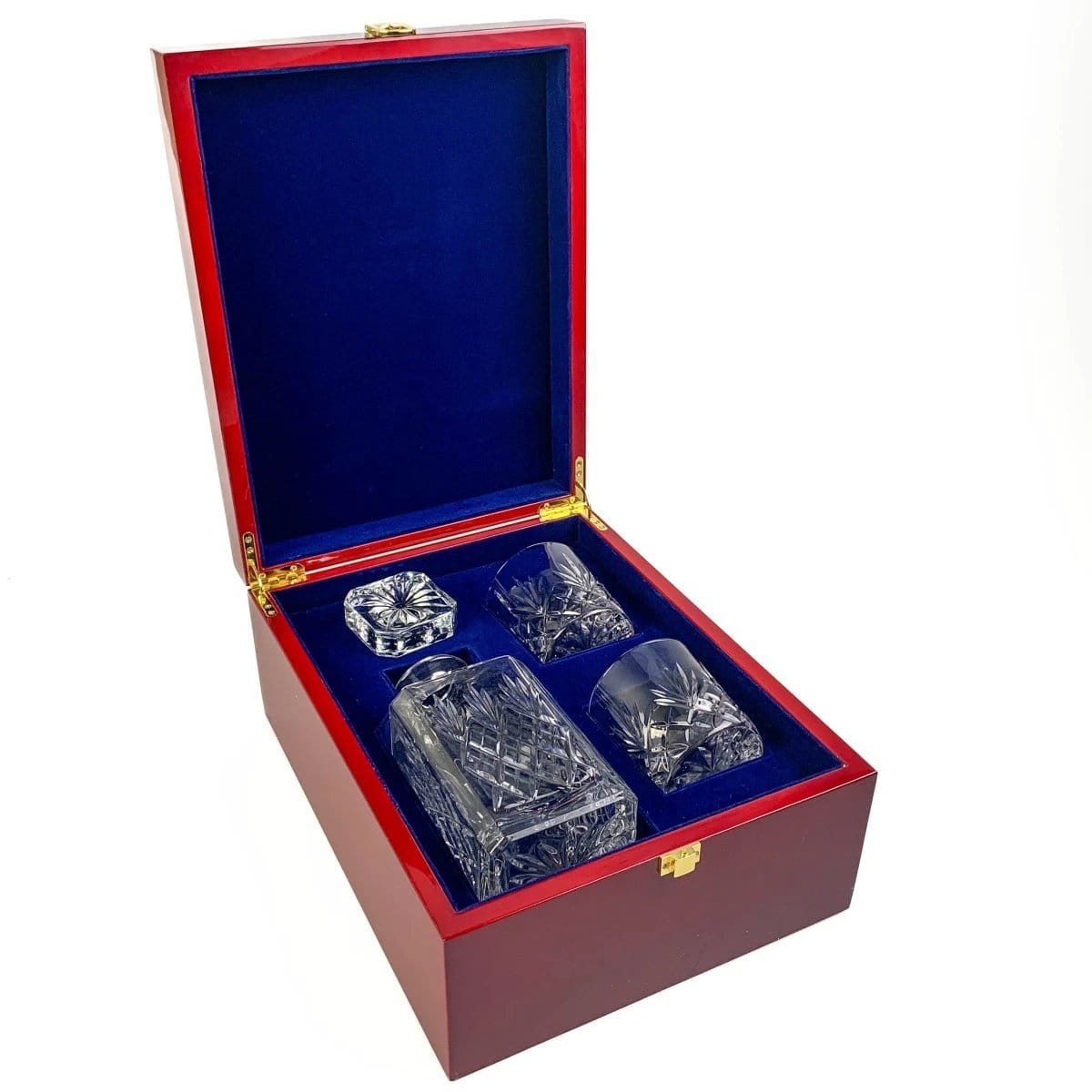 Geschenkset Skye met karaf en 2 Skye-whiskyglazen in houten presentatiebox – Loodkristal – Glencairn Crystal Scotland – afbeelding 5
