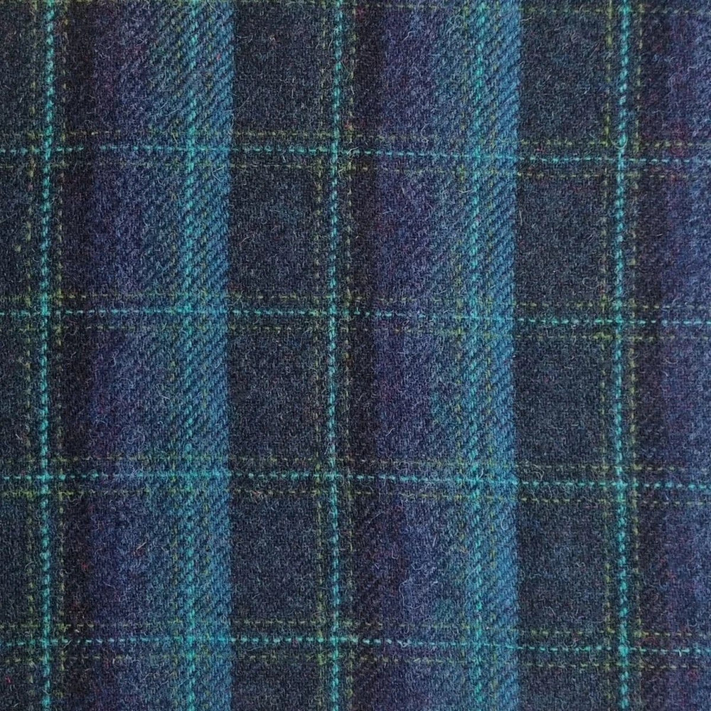 Flachmann Tartan Blau mit Türkis – Luxus-Set – Harris Tweed – Glen Appin of Scotland – Bild 2