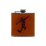 Flachmann Fußball – Leder – Selbraehouse Scotland