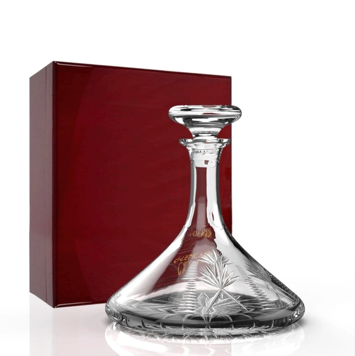Decanter Bothwell – 1250 ml – Lead crystal – Ship's decanter in luxury wooden box – Glencairn Crystal Scotland