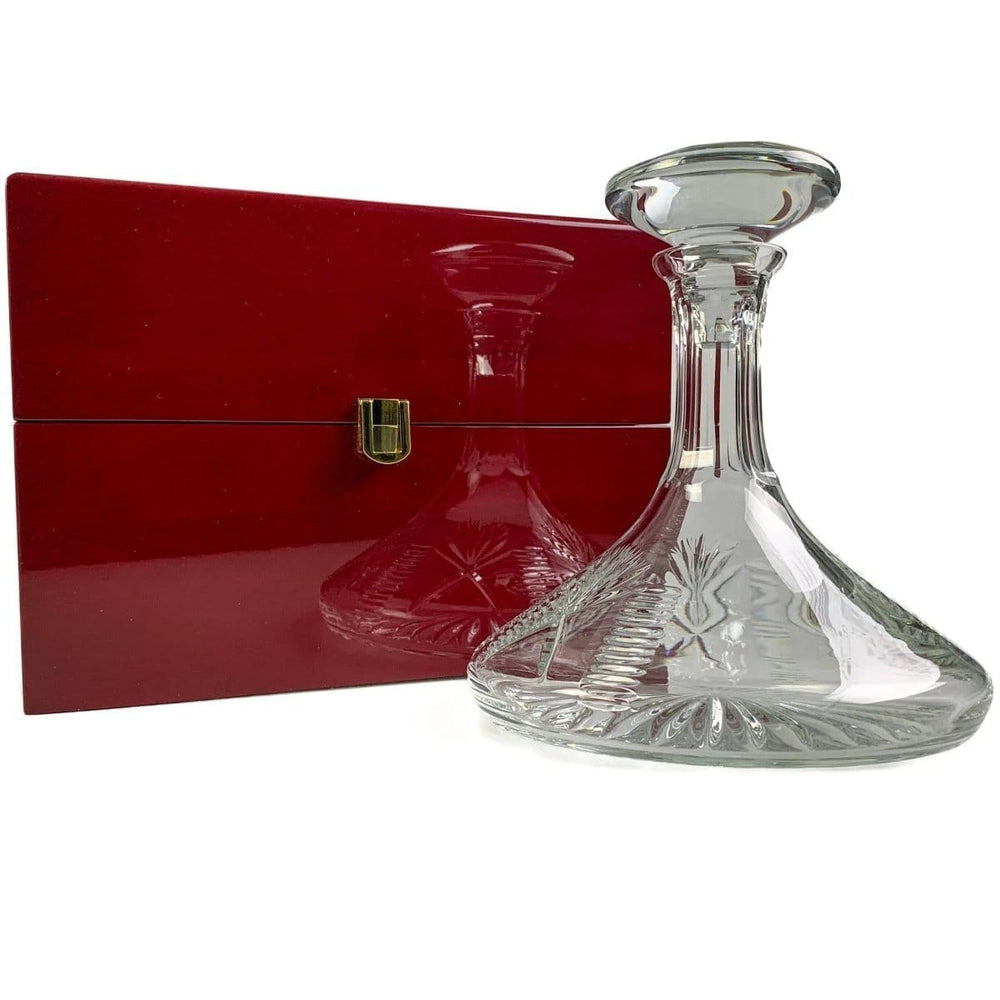 Karaffe Bothwell – 1250 ml – Bleikristall – Schiffskaraffe in luxuriöser Holzbox – Glencairn Crystal Scotland – Bild 2