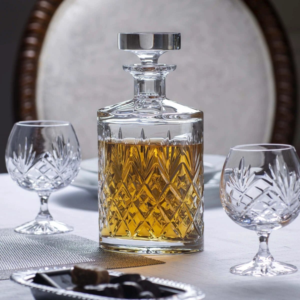 Karaf SKYE OVAL – Loodkristal – 750 ml – Geschenkverpakking – Glencairn Crystal Scotland – afbeelding 2