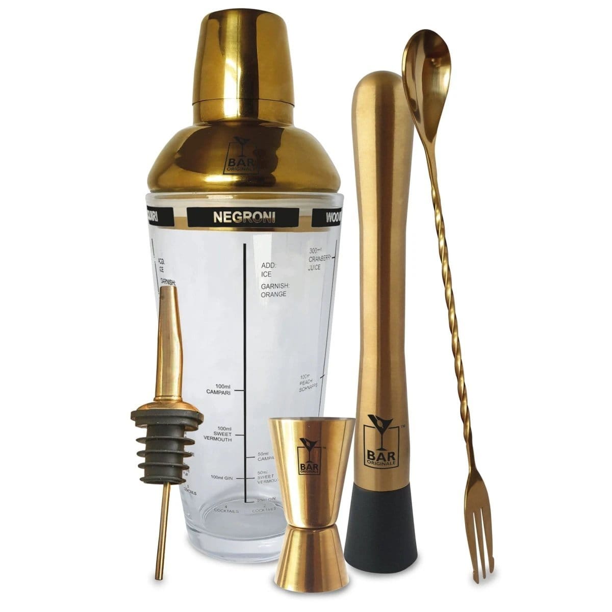 Klassisches Cocktailshaker-Set – Glas – Bar Originale