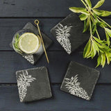 Untersetzer Ananas – Graviert – Schiefer – Just Slate Company Scotland