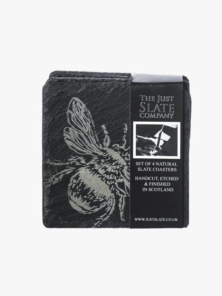 Coasters BEES – Engraved – Slate – Just Slate Company Scotland