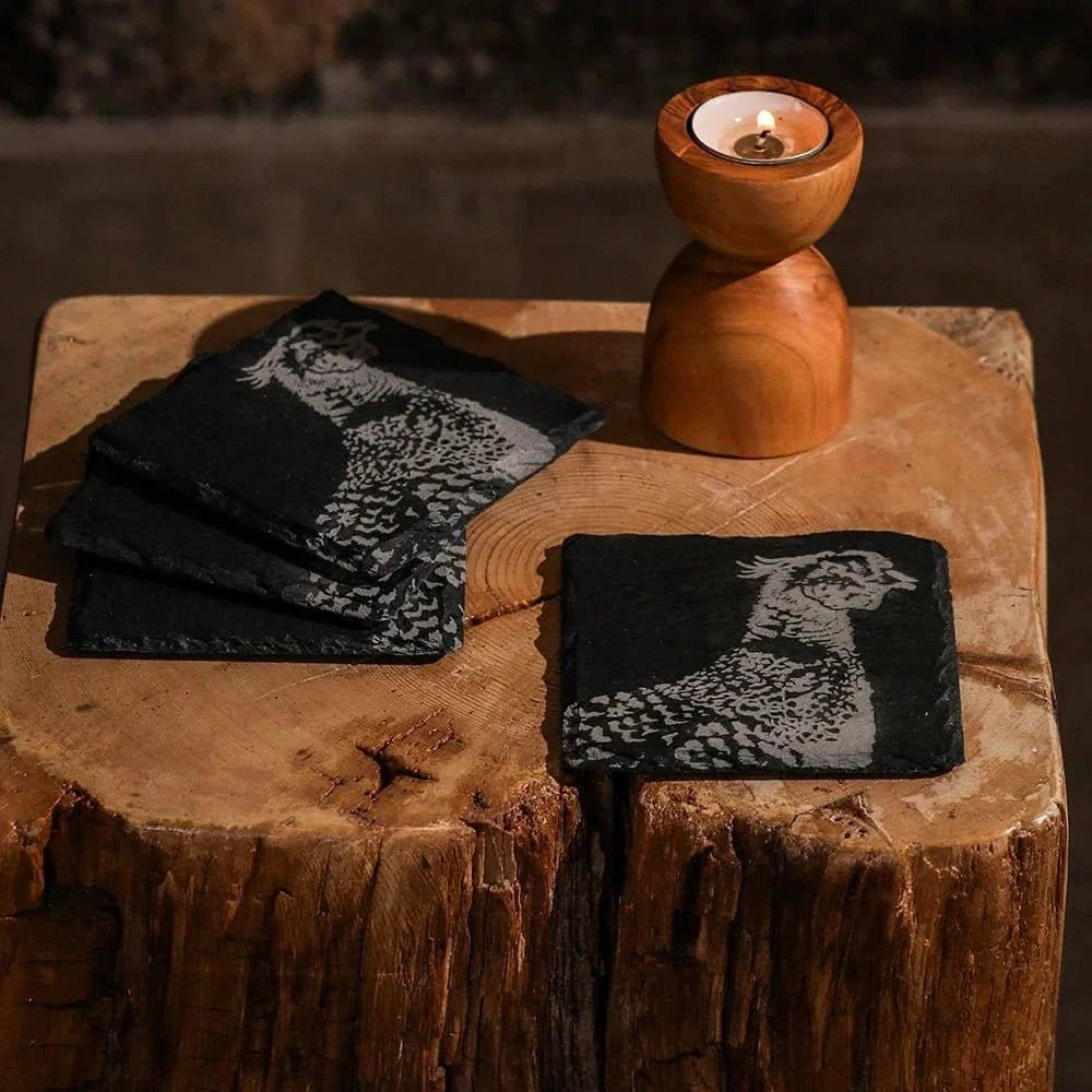 Onderzetters Fazant – Gegraveerd – Leisteen – Just Slate Company Scotland – afbeelding 2