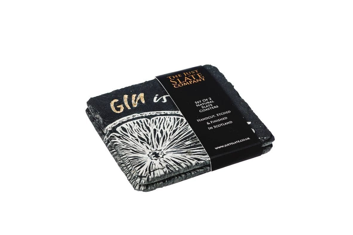 Sous-verres GIN IS MY TONIC – Gravés – Ardoise – Just Slate Company Écosse – image 2