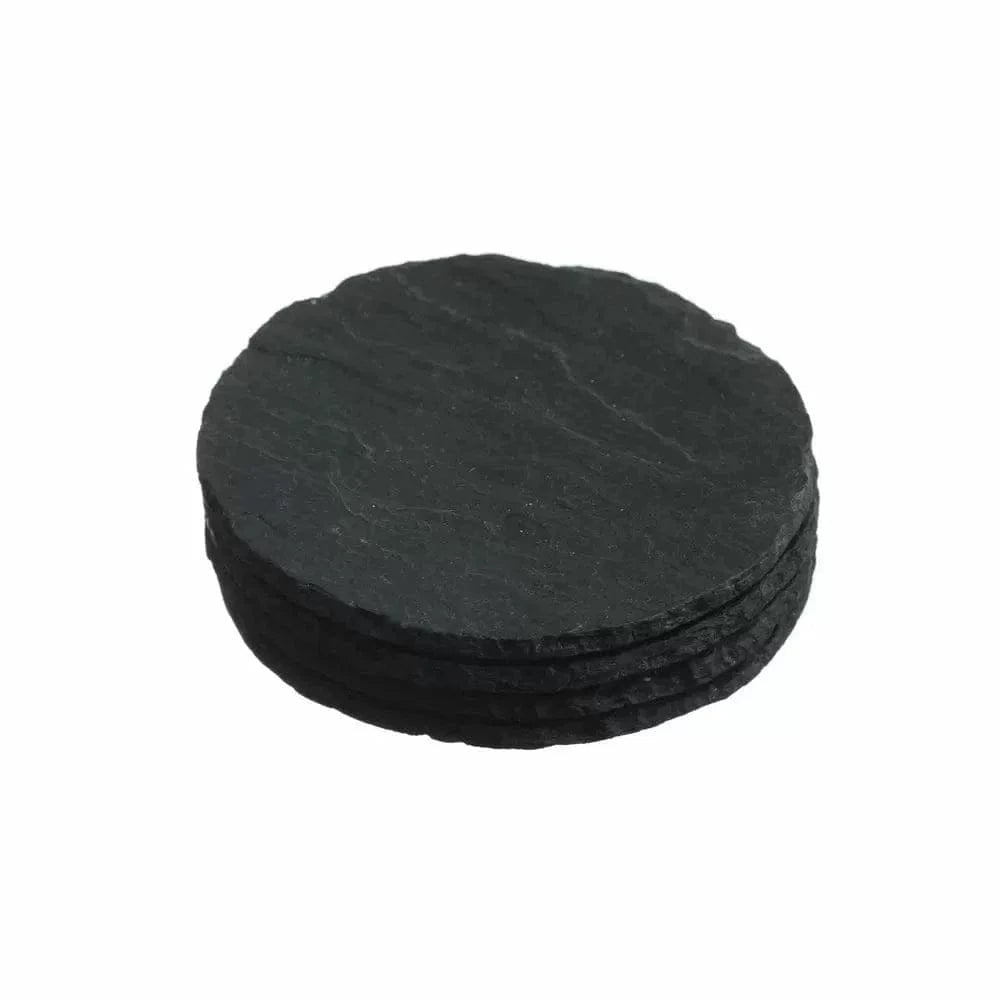Untersetzer rund 4er-Set – Schiefer – Just Slate Company Scotland