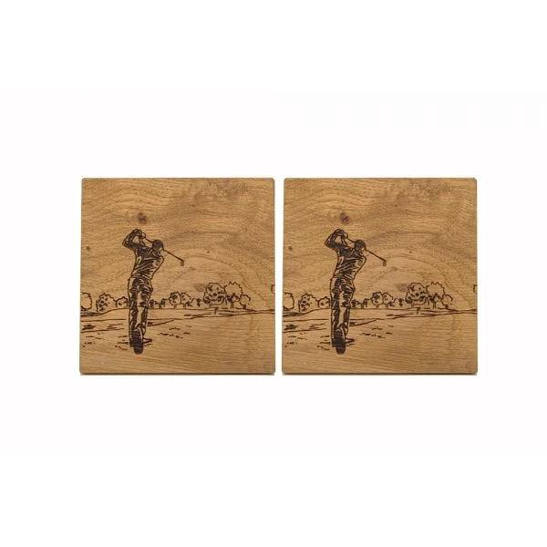 Coasters Sport Golf – Scottish Oak – Scottish Made