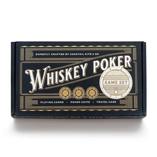 Mood4Whisky – Poker Game Set – Whisky Themed – Portable Cocktail Kit - Mood4whisky