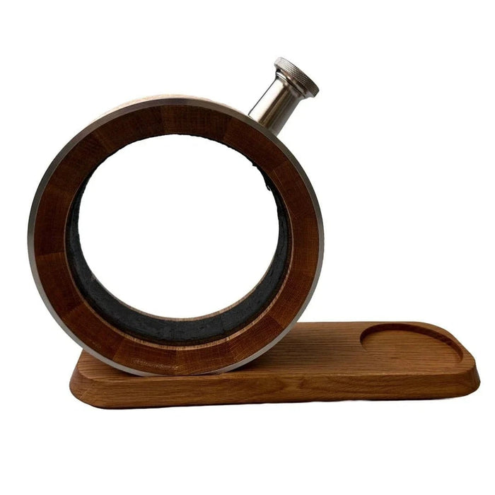 Porthole Decanter 500 ml – Luxe whiskykaraf van geblakerd Amerikaans eiken & glas