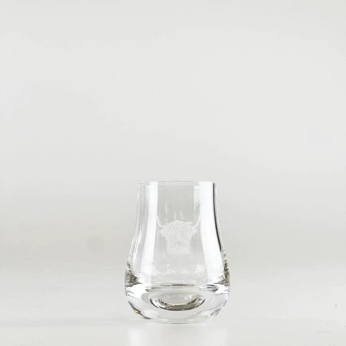 Verre de dégustation gravé d'une vache Highland écossaise – Just Slate Company Scotland – image 3