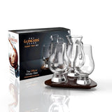 Verkostungsset Tablett mit Wasserkaraffe und 2 Whiskygläsern – Glencairn Crystal Scotland