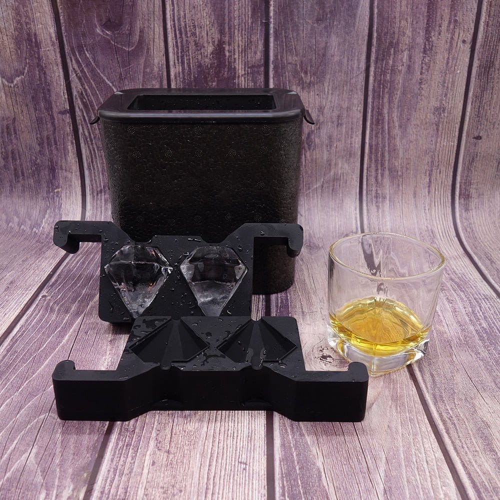 Professional Crystal Clear diamond ice mould – 2 ice cubes 5.5x5.5 cm – Mood4Whisky – image 3