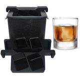 Professionelle Crystal Clear Eiswürfelform – 4 Eiswürfel 4,5x4,5 cm – Mood4Whisky