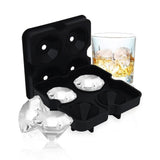 Diamant-Eiswürfelform aus Silikon – 4 Eiswürfel 4x3,5 cm BPA-frei – Mood4Whisky