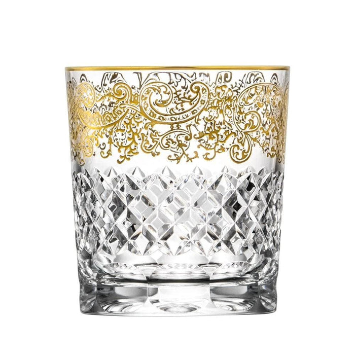 Whisky glass Arabeske – Tumbler with 24-carat gold rim – 320 ml – Arnstadt Kristall