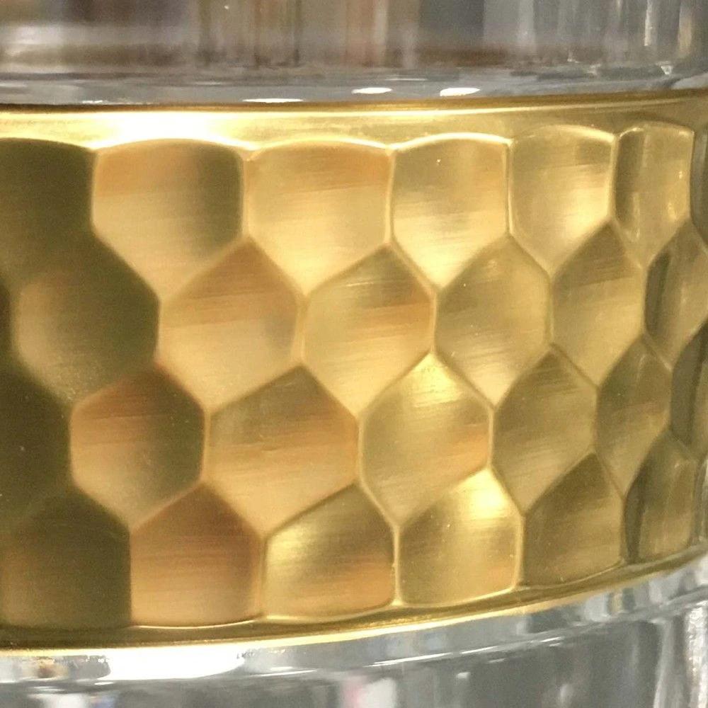 Whiskyglas Bloom Gold – Tumbler mit 24 Karat Goldrand – 320 ml – Arnstadt Kristall – Bild 2