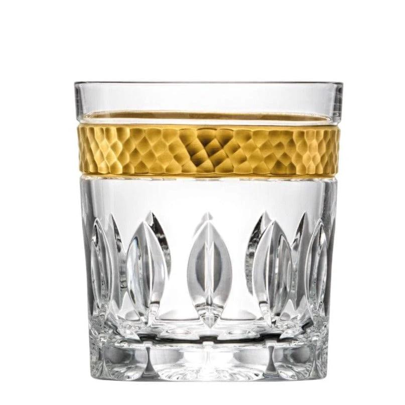 Whisky glass Bloom Gold – Tumbler with 24-carat gold rim – 320 ml – Arnstadt Kristall