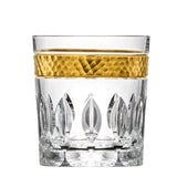 Whiskyglas Bloom Gold – Tumbler mit 24 Karat Goldrand – 320 ml – Arnstadt Kristall