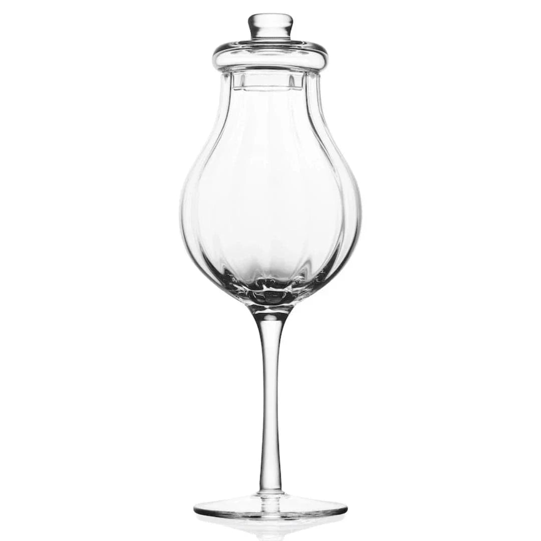 Whisky glass G610 – 200 ml – with lid – handmade – Amber Glass – image 2