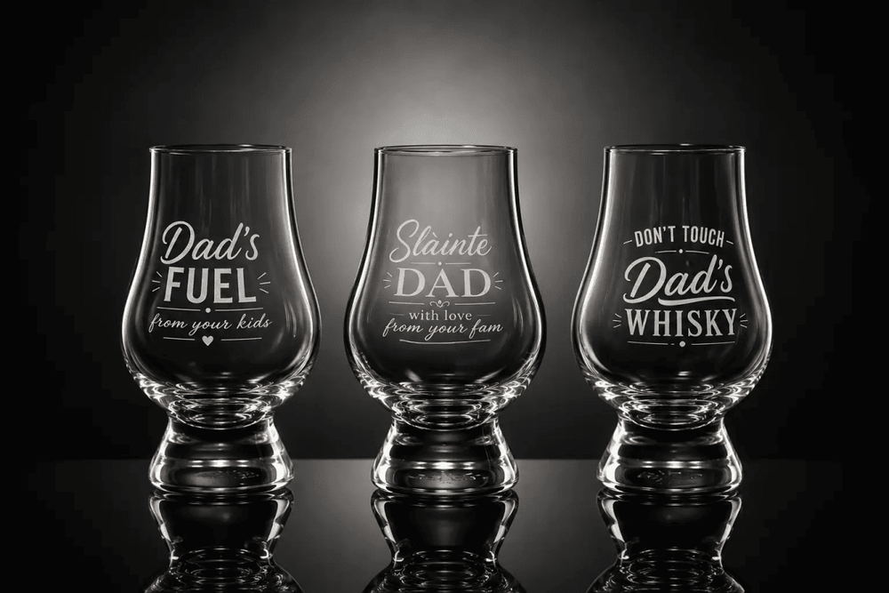 Whisky glass engraved – Sláinte DAD – Glencairn Crystal Scotland – image 2